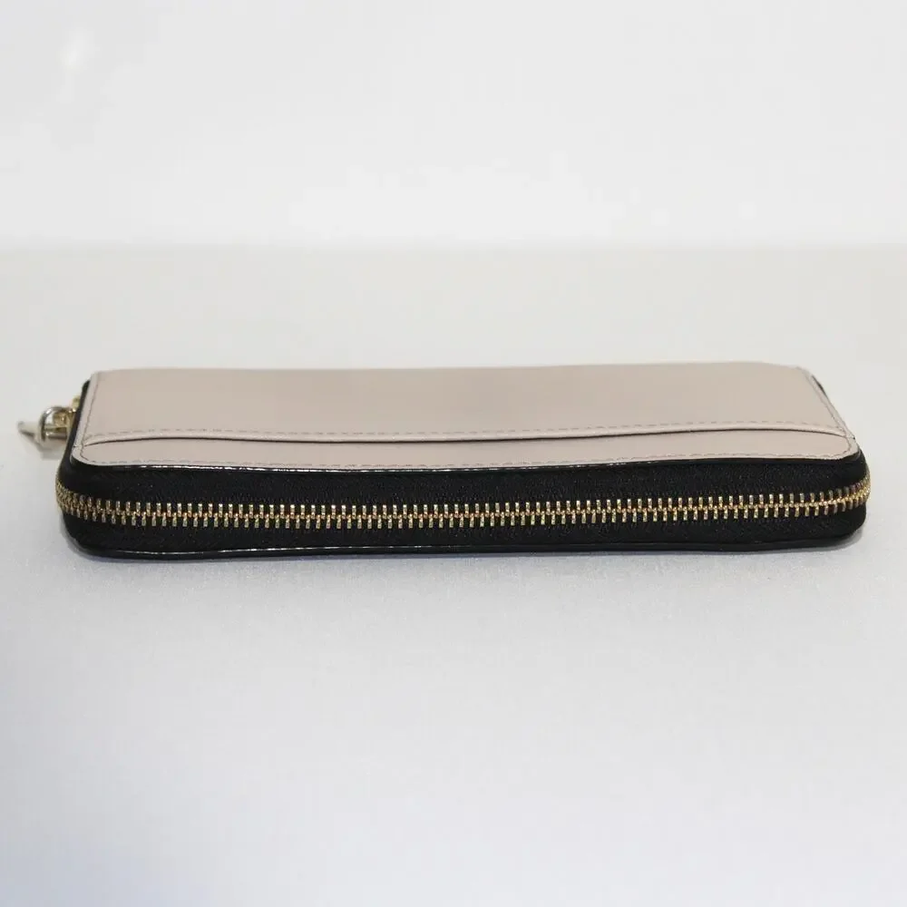 Kate Spade Cameron Street Lacey Color Block Saffiano Leather Wallet Black Cream